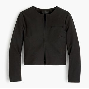 J Crew Cropped Collarless Jacket